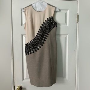 Calvin Klein tan and black dress size 6
